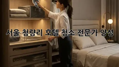 서울 청량리 호텔 청소 전문가 양성