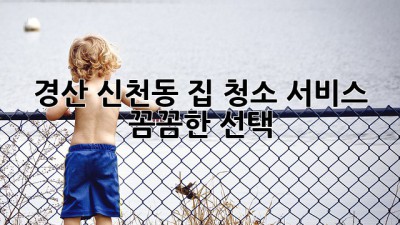 경산 신천동 집 청소 서비스: 꼼꼼한 선택?